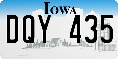 IA license plate DQY435