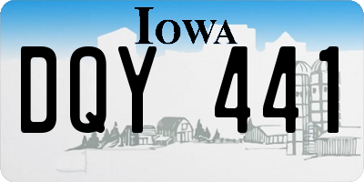 IA license plate DQY441