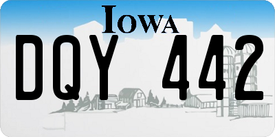 IA license plate DQY442