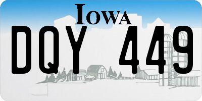 IA license plate DQY449