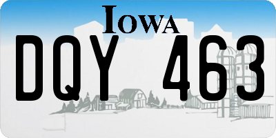 IA license plate DQY463