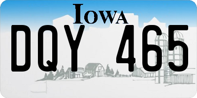 IA license plate DQY465