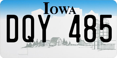 IA license plate DQY485