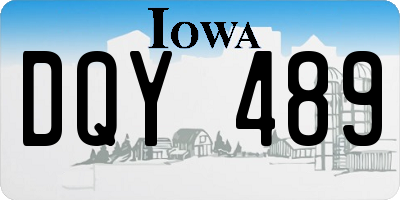 IA license plate DQY489