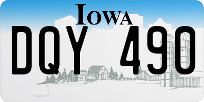 IA license plate DQY490
