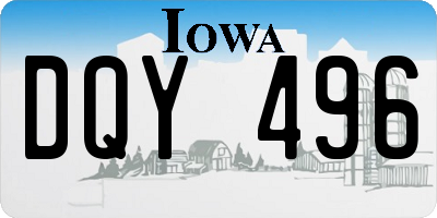 IA license plate DQY496