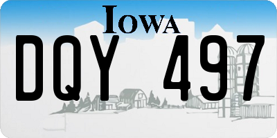 IA license plate DQY497