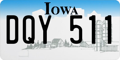 IA license plate DQY511