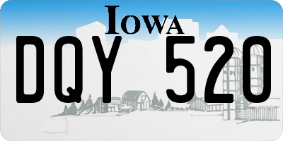 IA license plate DQY520