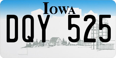 IA license plate DQY525