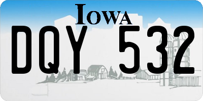 IA license plate DQY532