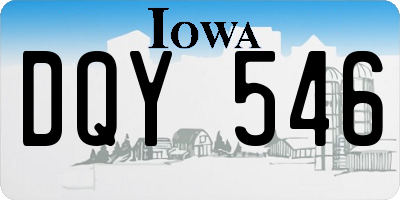 IA license plate DQY546