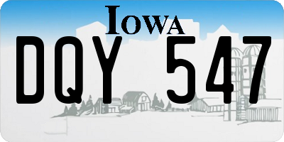 IA license plate DQY547