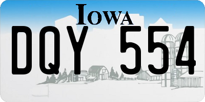 IA license plate DQY554