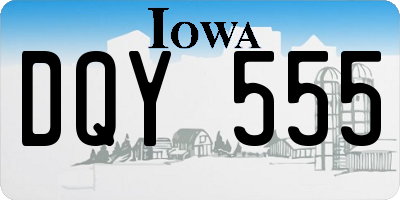 IA license plate DQY555