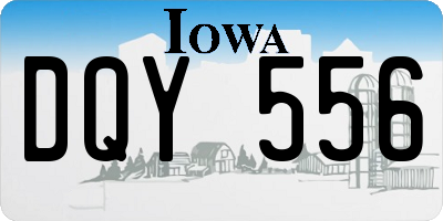 IA license plate DQY556