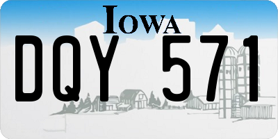 IA license plate DQY571