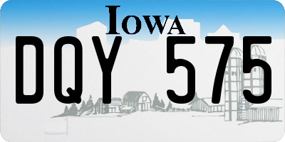 IA license plate DQY575