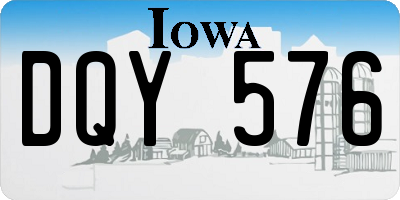 IA license plate DQY576