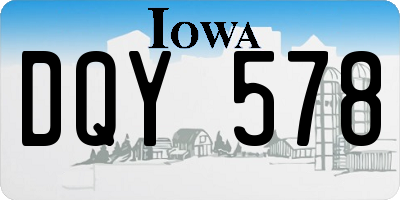 IA license plate DQY578