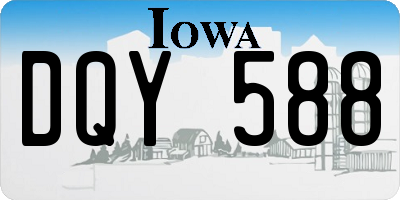 IA license plate DQY588