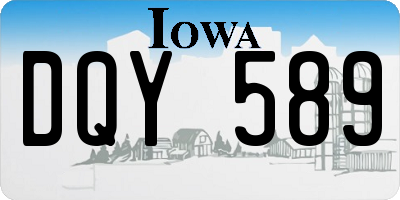 IA license plate DQY589