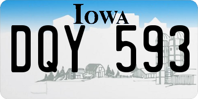 IA license plate DQY593