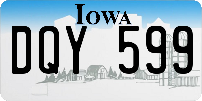 IA license plate DQY599