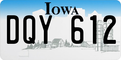IA license plate DQY612