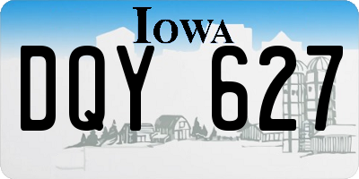 IA license plate DQY627