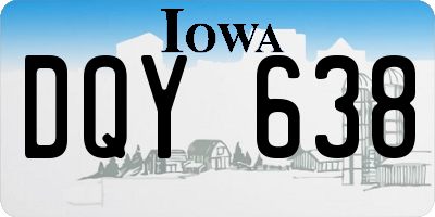 IA license plate DQY638