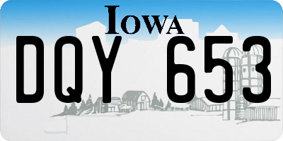 IA license plate DQY653
