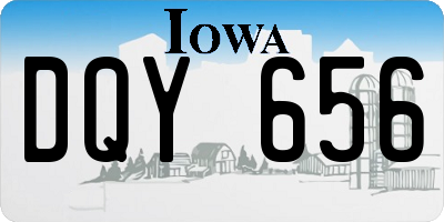 IA license plate DQY656