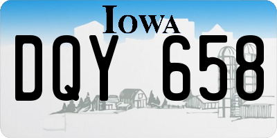 IA license plate DQY658