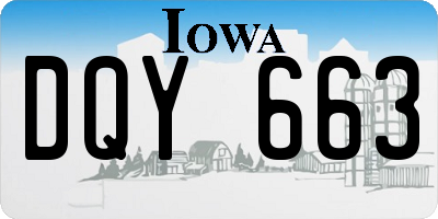 IA license plate DQY663