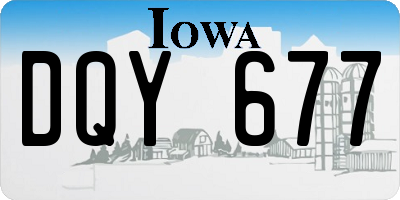 IA license plate DQY677