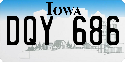 IA license plate DQY686