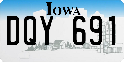 IA license plate DQY691