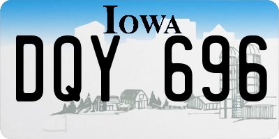 IA license plate DQY696