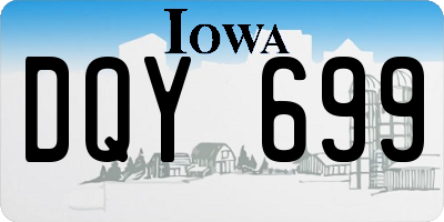 IA license plate DQY699
