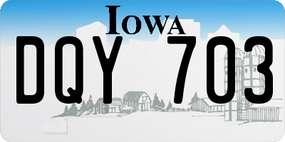 IA license plate DQY703
