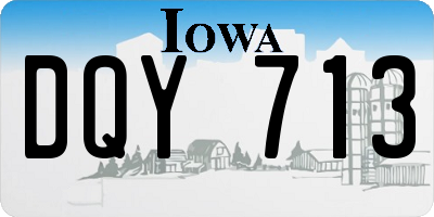 IA license plate DQY713