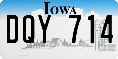 IA license plate DQY714