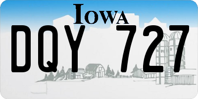 IA license plate DQY727