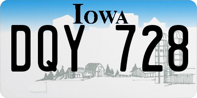 IA license plate DQY728