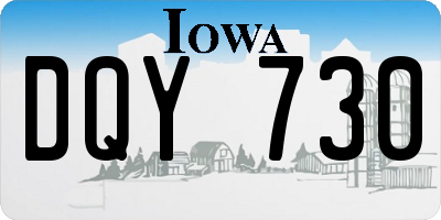 IA license plate DQY730
