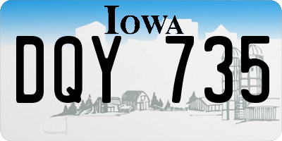 IA license plate DQY735