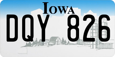 IA license plate DQY826