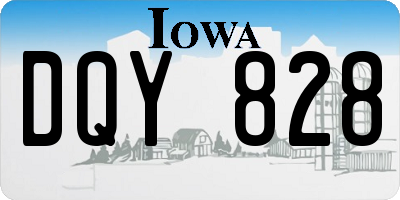 IA license plate DQY828