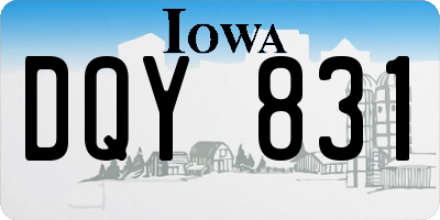 IA license plate DQY831